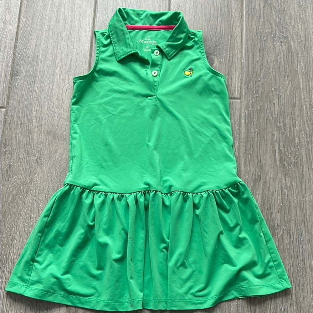 Green Sleeveless Augusta National Masters Polo Dress